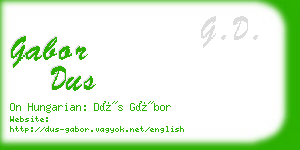 gabor dus business card